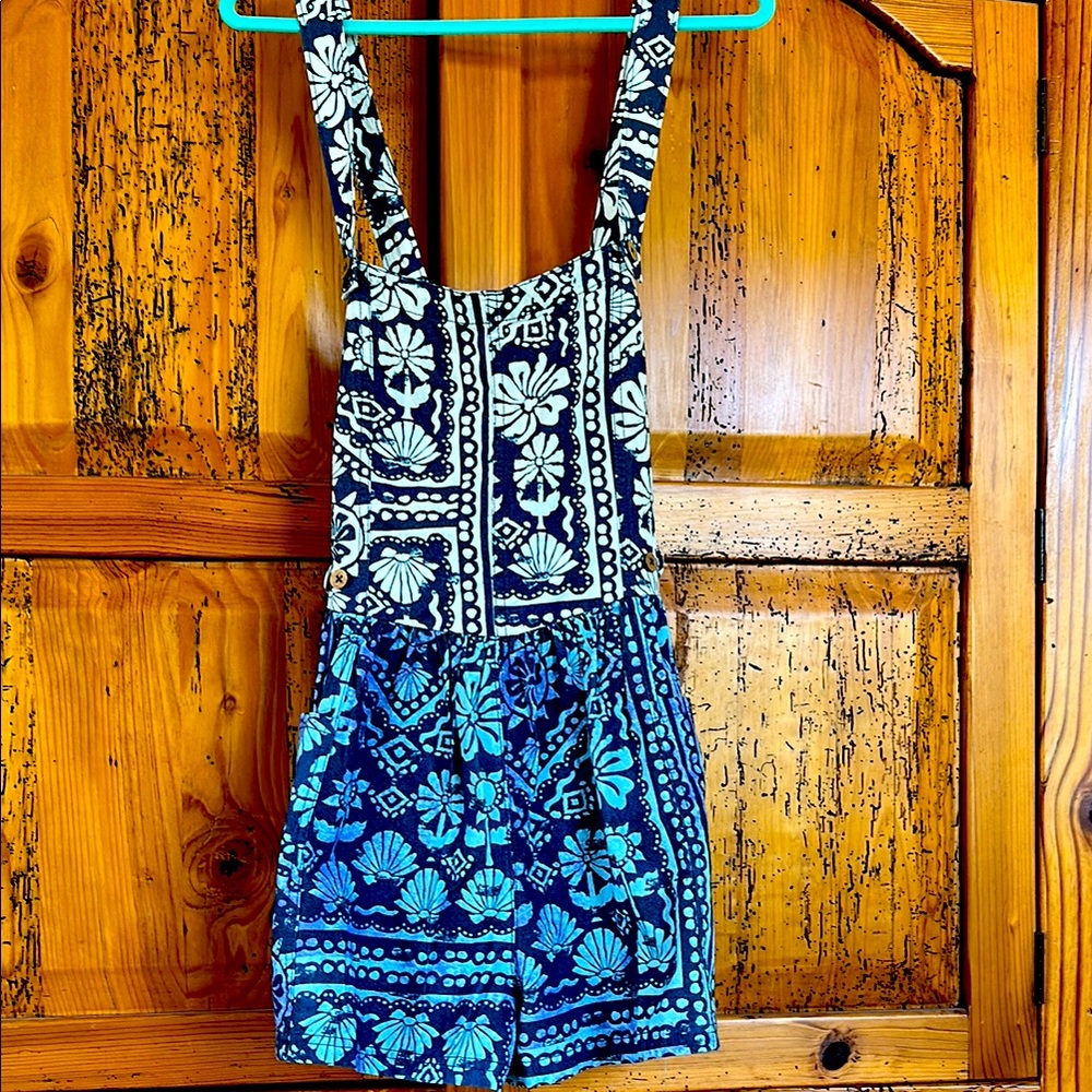 Free People Bohemian Blue and Cream Skort